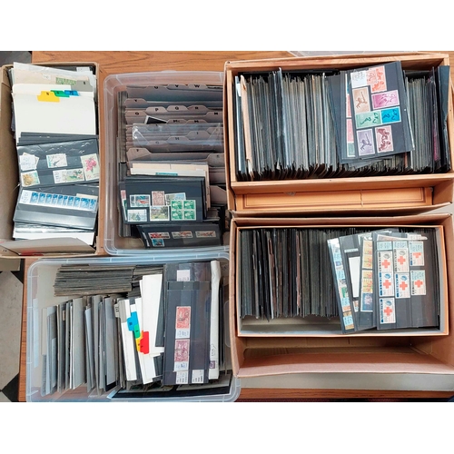 1202 - EXTENSIVE WORLDWIDE ACCUMULATION: Five boxes containing mainly common used ranges of stamps (some mi... 