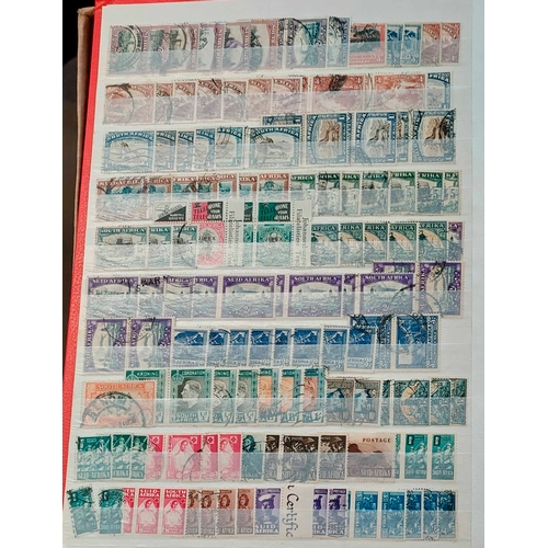 1209 - COMMONWEALTH & FOREIGN COLLECTIONS/ACCUMULATION: 2 cartons and 3 flat boxes housing 7 stock books an... 