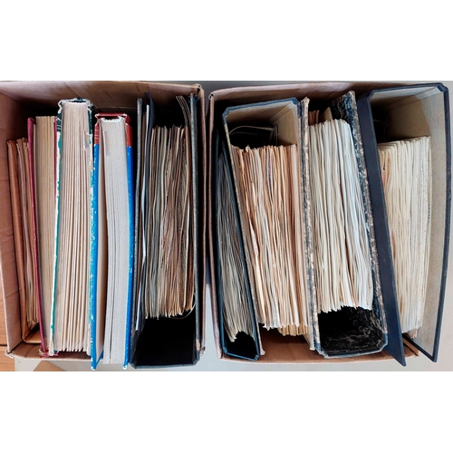 1220 - EARLY TO MODERN DUPLICATED FOREIGN COLLECTIONS: Two boxes containing nine stockbooks, some well worn... 