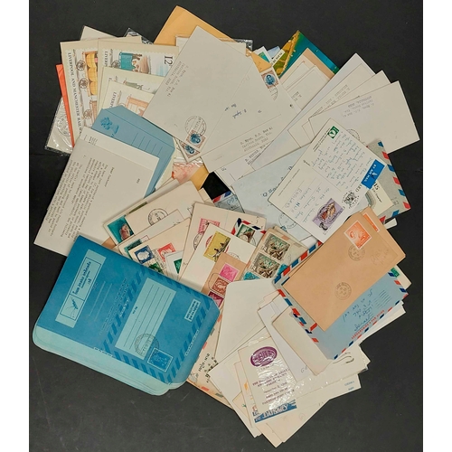 1223 - WORLDWIDE MODERN COMMERCIAL COVERS/POSTAL HISTORY, ETC: Carton holding c.180 cards & covers inc. Air... 