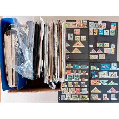 1213 - COMMONWEALTH & FOREIGN ACCUMULATION: Carton housing a large qty of stock sheets & cards, album leave... 