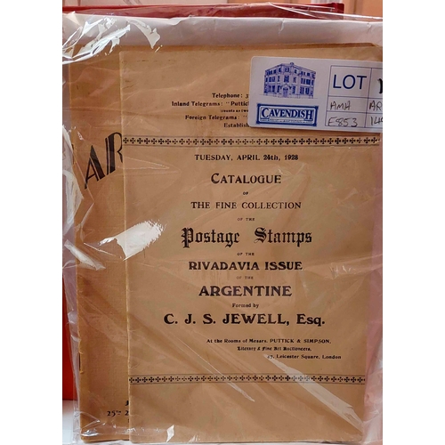 1010 - ARGENTINA CATALOGUES: The 'Duell' Collection; a rare early sale. Also the E J Lee collection of Arge... 