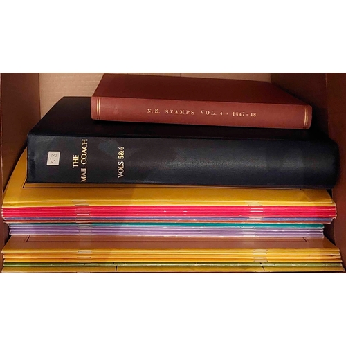 1022 - NEW ZEALAND MAGAZINE MISCELLANY: Two cartons inc. The Mail Coach vols. 5 & 6 (bound); New Zealand St... 