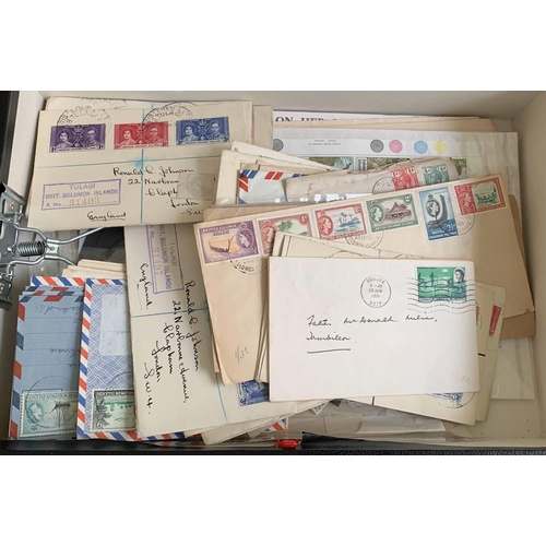 1023 - COLLECTION OF COVERS WITH A SMALL QUANTITY OF STAMPS: Covers range from KGV to QEII and inc. airmail... 