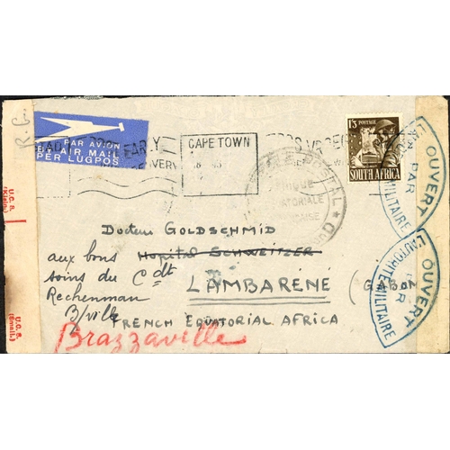 163 - WORLDWIDE WWII REDIRECTED/RETURNED MAIL; Range with 1941 censored env. to Iceland ex San Francisco f... 