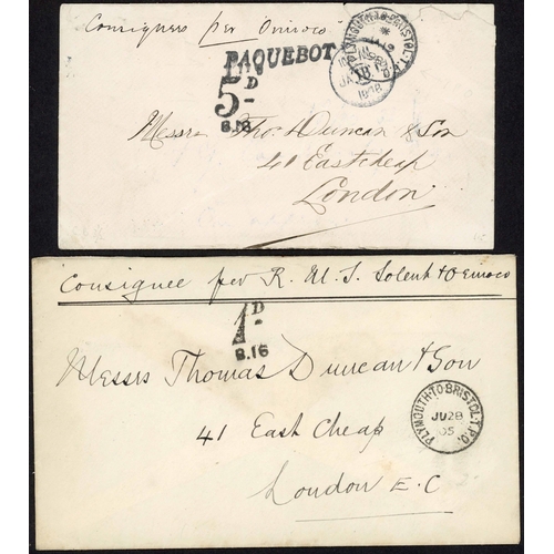 169 - PLYMOUTH & BRISTOL T.P.O.s - FOREIGN MAIL, 