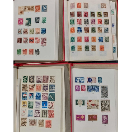 20 - WORLDWIDE A-Z COLLECTION: Eight volumes containing mainly mid-20th C. issues from a wide range of no... 