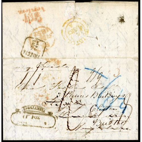 204 - IONIAN ISLANDS; 1717-1852 selection with 1717 EL Corfu to Venice with fine circular VEN.DA.MAR hs; 1... 