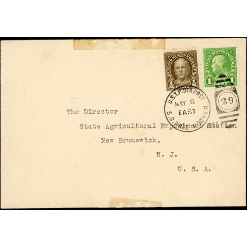 215 - UNITED STATES TRANSPACIFIC SEAPOST SHIP NAME DATE STAMPS: 1924-38 collection mounted on sheets sever... 