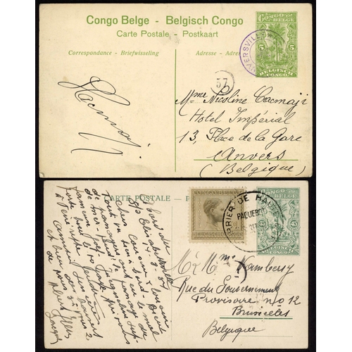 238 - BELGIAN CONGO: 1913-34 small selection inc PPC with 1925 env (faults) to Boma with violet COURRIER/ ... 