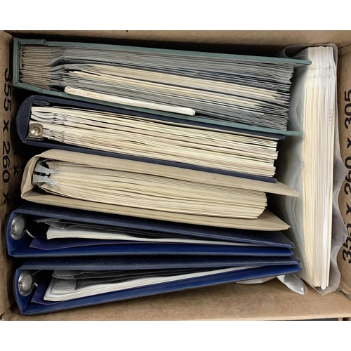 25 - COMMONWEALTH MISCELLANY: Large carton holding 5 binders/albums. Includes SG 'Plymouth' album with mi... 