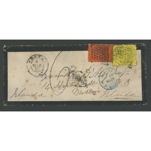 286 - ITALY (PAPAL STATES) - UNDERPAID COVER TO DUBLIN WITH WIDE TOMBSTONE 