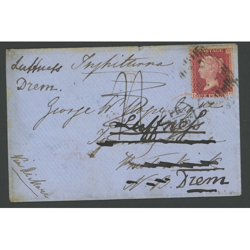 287 - ITALY (PAPAL STATES) - UNDERPAID GROUP TO G.B. WITH TOMBSTONE 