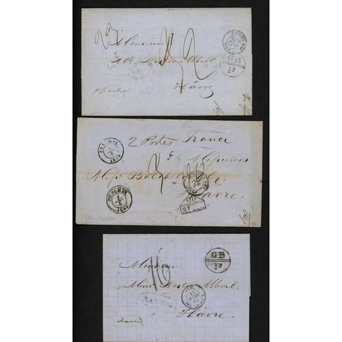 290 - MADEIRA/FRANCE - THREE UNPAID COVERS TO LE HAVRE WITH CIRCLE 