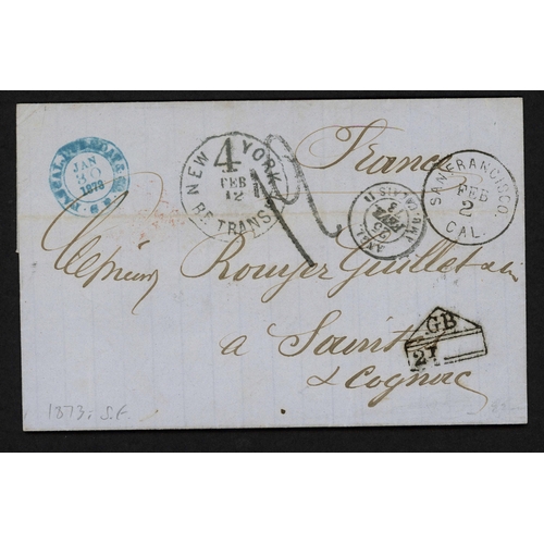 309 - U.S.A./FRANCE - THREE UNPAID COVERS WITH 