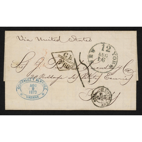 315 - CUBA/FRANCE  - THREE UNPAID COVERS TO PARIS & EPERNAY 