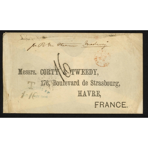 316 - HAITI - TWO UNPAID COVERS TO LE HAVRE WITH 