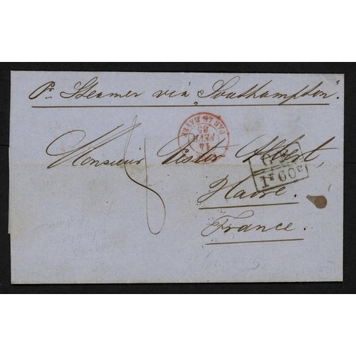 316 - HAITI - TWO UNPAID COVERS TO LE HAVRE WITH 