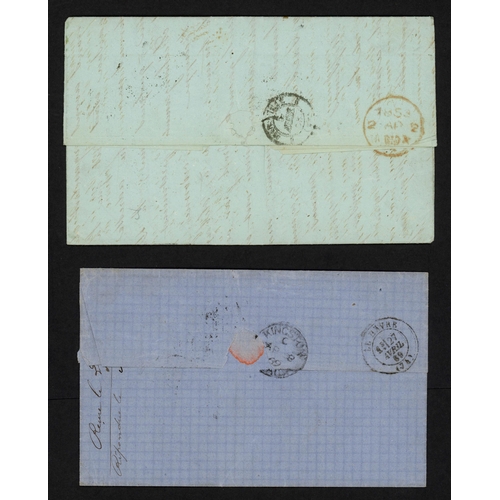 318 - JAMAICA/MARTINIQUE - TWO UNPAID COVERS TO FRANCE VIA G.B. WITH 