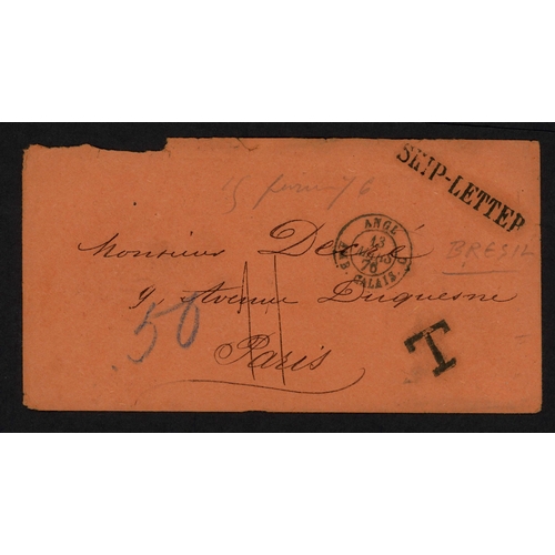 341 - BRAZIL/FRANCE - TWO UNPAID COVERS WITH 