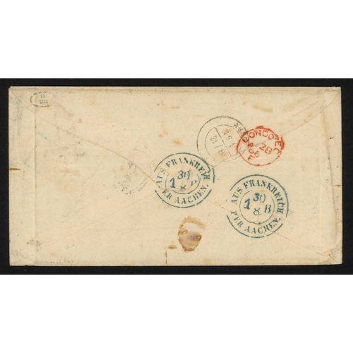 351 - MEXICO/PRUSSIA - UNDERPAID COVER VIA G.B., FRANCE & AACHEN WITH 