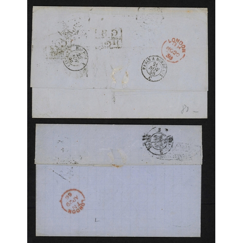 358 - VENEZUELA/FRANCE - TWO UNPAID COVERS VIA LONDON WITH  RECTANGLE 