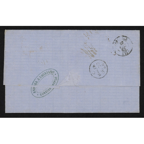 361 - TURKEY/MALTA - UNPAID PAQUEBOT COVER TO MALTA WITH HEXAGON 