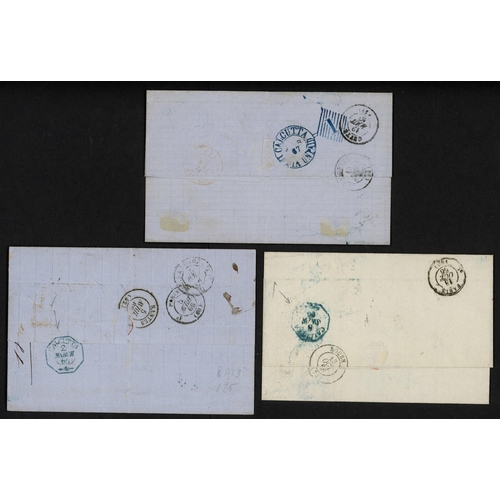 370 - INDIA - UNPAID COVERS TO FRANCE WITH DIAMOND 