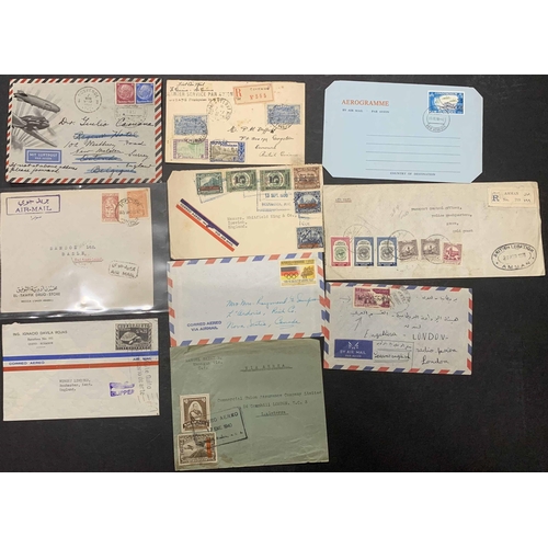 405 - WIDE RANGING ASSORTMENT: small carton of airmails c. 1930-1970s from around the world (excl. GB), in... 