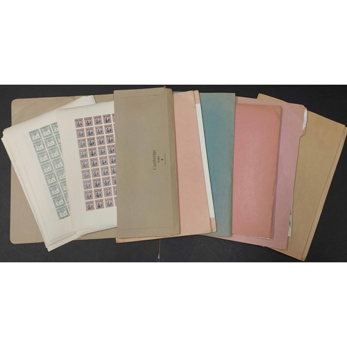 641 - 1930s/40s MINT SHEETS: Large flat box holding several dozen complete sheets and some part sheets. St... 