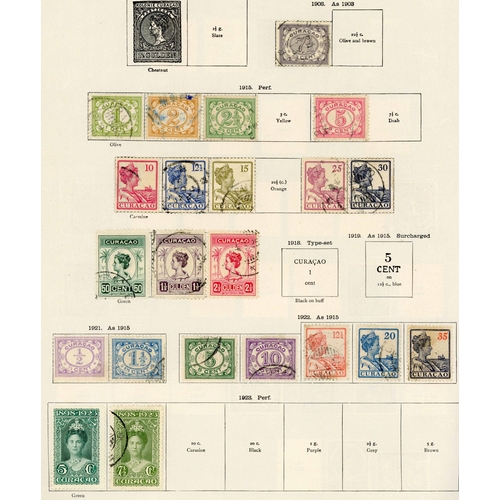 93 - MISCELLANY OF STAMPS AND COVERS: Curacao (on album pages 1873-1920), El Salvador, Guinea Francaise, ... 