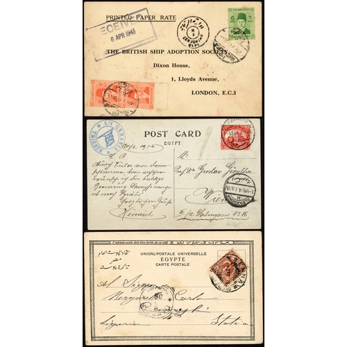 240 - EGYPT MAILS TO INDIA, G.B., FRANCE, ITALY ETC: 1953-1985 collection associated with Egypt inc 1853 E... 