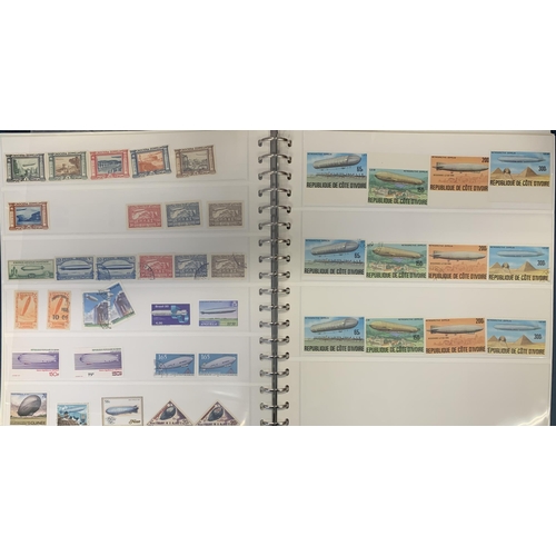 101 - VALUABLE ZEPPELIN STAMP COLLECTION: Two binders with a mint & used collection inc. many of the bette... 