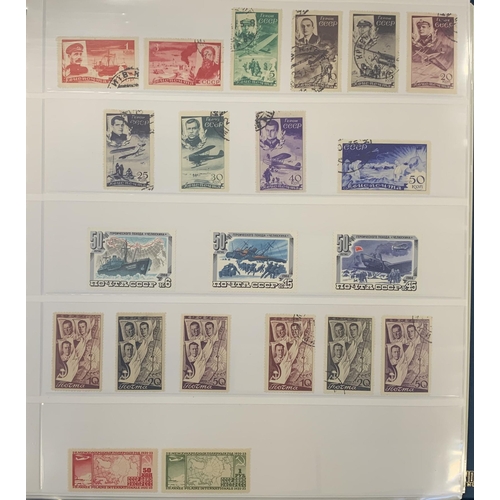 102 - POLAR FLIGHT COLLECTION: Lindner hingeless album with an all periods, mint & used collection of Worl... 