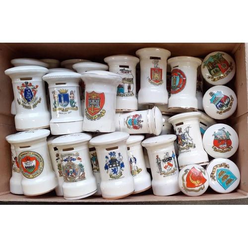 431 - CRESTED PORCELAIN/CHINA PILLAR BOX MODELS - YORKSHIRE & NORTH-EAST ENGLAND: A remarkable collection ... 