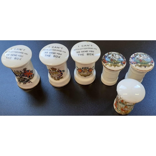 439 - COMMEMORATIVE CRESTED CHINA PILLAR BOX MODELS - EVENTS & WWI: An attractive and unusual collection c... 