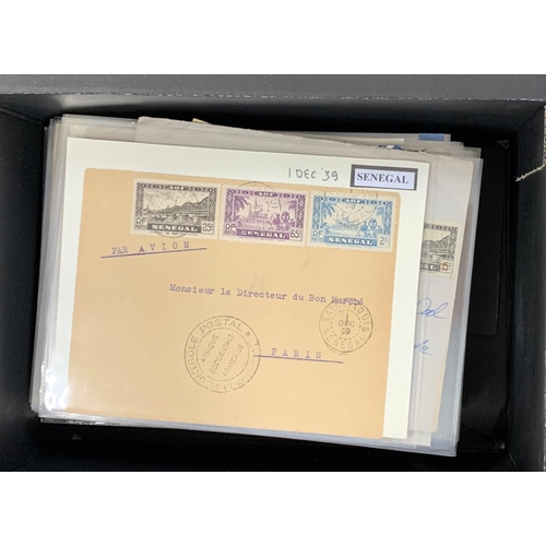 780 - SENEGAL: Group of covers  mainly airmail to France c.1909-72 with emphasis on items from 1930s-40s ... 