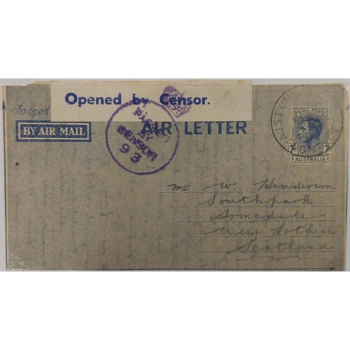 161 - WWII AUSTRALIAN & US MILITARY MAIL IN PAPUA & NEW GUINEA: Binder holding a 1942-1946 collection of c... 