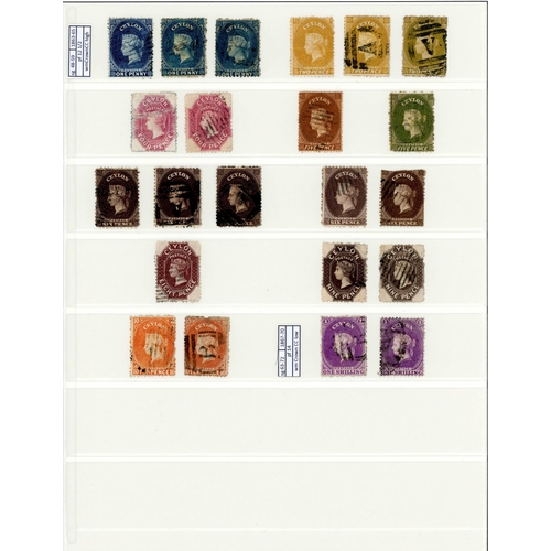 631 - ** 1857-70 USED COLLECTION: Early QV range (a couple unused) on Lindner hingeless leaves. Margins va... 