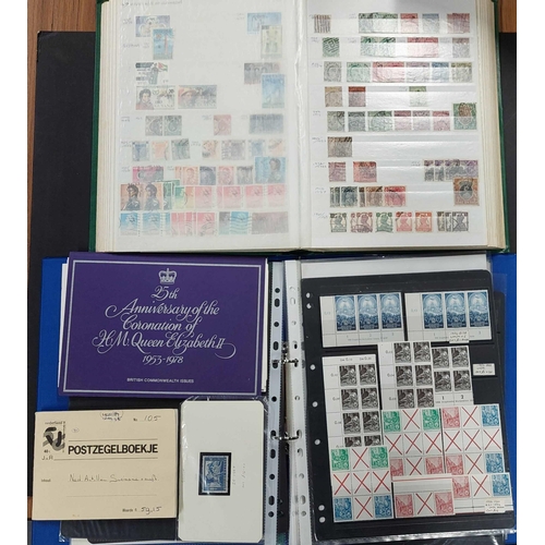 64 - MISCELLANY: Two stock books containing KGVI 1939 Gilbert & Ellice Islands mint set; British Solomon ... 