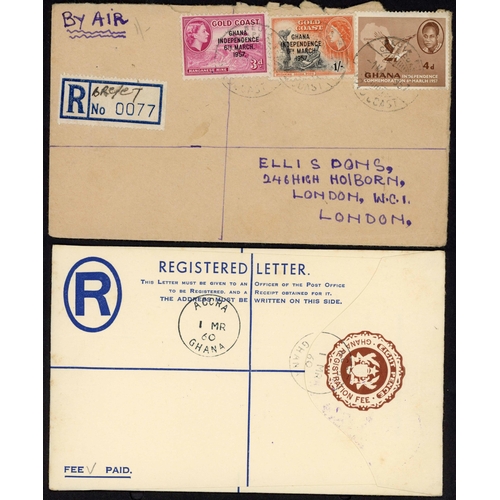 807 - GOLD COAST/GHANA: QV to early QEII collection of envelopes and postcards, most commercially used as ... 