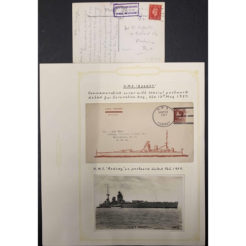 128 - ROYAL NAVY SHIP COLLECTION: A well researched collection on the theme of Royal Navy ships, mainly mo... 