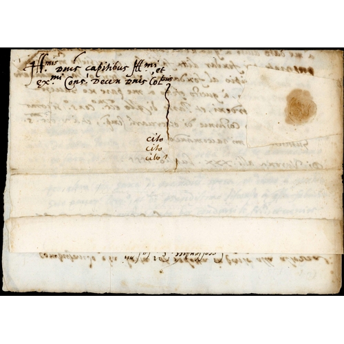 143 - VENETIAN REPUBLIC LETTERS VENICE, PADUA AND VERONA: 1540-1555 trio of EL inc. 1540 personal letter a... 