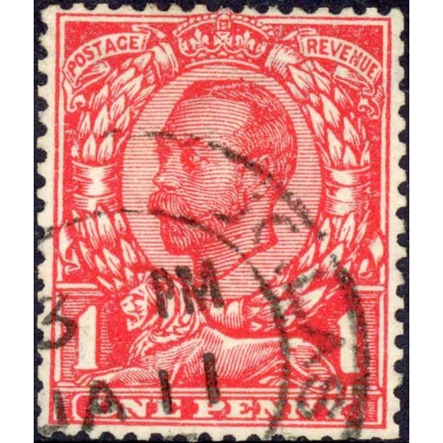 1573 - 1912 DOWNEY HEAD 1d SCARLET DIE 2 VARIETY: A fine used example with Sideways watermark. SG 350c £220... 