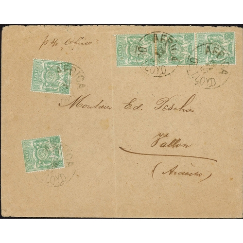 193 - EAST AFRICA - SOMALI COAST, ZANZIBAR, ADEN ETC: 1898-1907 with 1898 env. (opened to display) Djibout... 