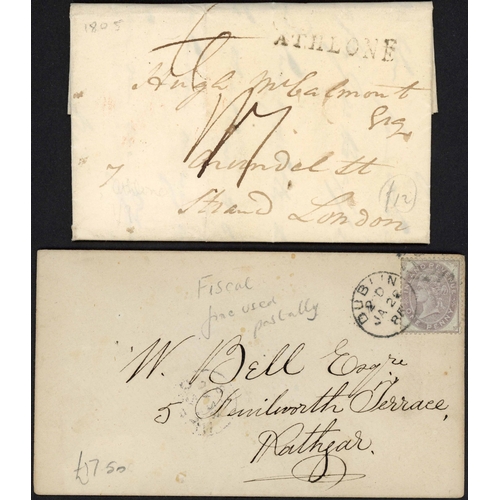 2031 - 1805-1991 SMALL SELECTION OF PRESTAMP, PENNY POST, NUMERALS, SINGLE RING, ETC.: 1805 cover to London... 