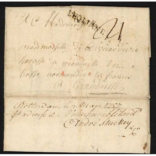 205 - SEVEN YEARS WAR - PRISONER OF WAR LETTER FROM ALRESFORD TO FRANCE VIA DUTCH FORWARDING AGENT; 15 Feb... 