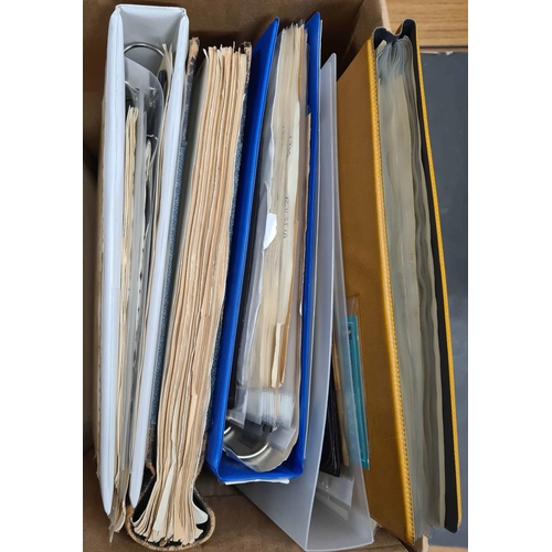 23 - BALTIC STATES, RUSSIA, ROMANIA, ETC: Carton housing several albums/binders with collections of early... 