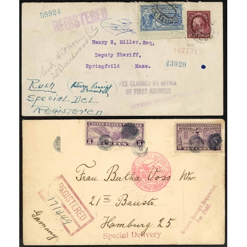 248 - U.S.A. - AR MAIL, ETC. TO 1945: 1869-1945 collection of 