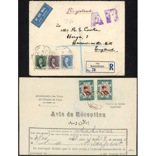 253 - MIDDLE EAST - LEBANON/SYRIA/IRAN/IRAQ/TURKEY: 1902-8 group of covers & stamps inc. 1913 env. ex Turk... 